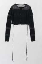 【プランク プロジェクト/PRANK PROJECT】のレースニットカーディガン / Lace Knit Cardigan BLK(ブラック)|ID:prp329100004311613