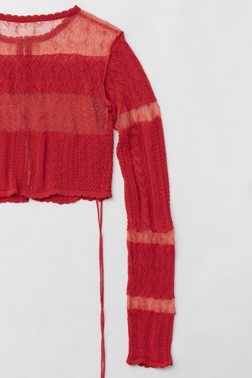 【プランク プロジェクト/PRANK PROJECT】のレースニットカーディガン / Lace Knit Cardigan 人気、トレンドファッション・服の通販 founy(ファニー) 　ファッション　Fashion　レディースファッション　WOMEN　トップス・カットソー　Tops/Tshirt　ニット　Knit Tops　カーディガン　Cardigans　インナー　Inner　カーディガン　Cardigan　コルセット　Corset　シアー　Sheer　パターン　Pattern　レース　Race　other-7|ID: prp329100004311613 ipo3291000000031366391