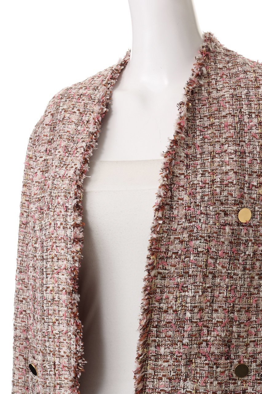 【ベイジ,/BEIGE,】のTEASEL(テーゼル)/オーバーサイズツイードジャケット 人気、トレンドファッション・服の通販 founy(ファニー) 　ファッション　Fashion　レディースファッション　WOMEN　アウター　Coat Outerwear　ジャケット　Jackets　ジャケット　Jacket　ツイード　Tweed　フリンジ　Fringe　other-5|ID: prp329100004311618 ipo3291000000031366422