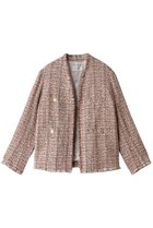 【ベイジ,/BEIGE,】のTEASEL(テーゼル)/オーバーサイズツイードジャケット PINK MIX|ID: prp329100004311618 ipo3291000000032932867