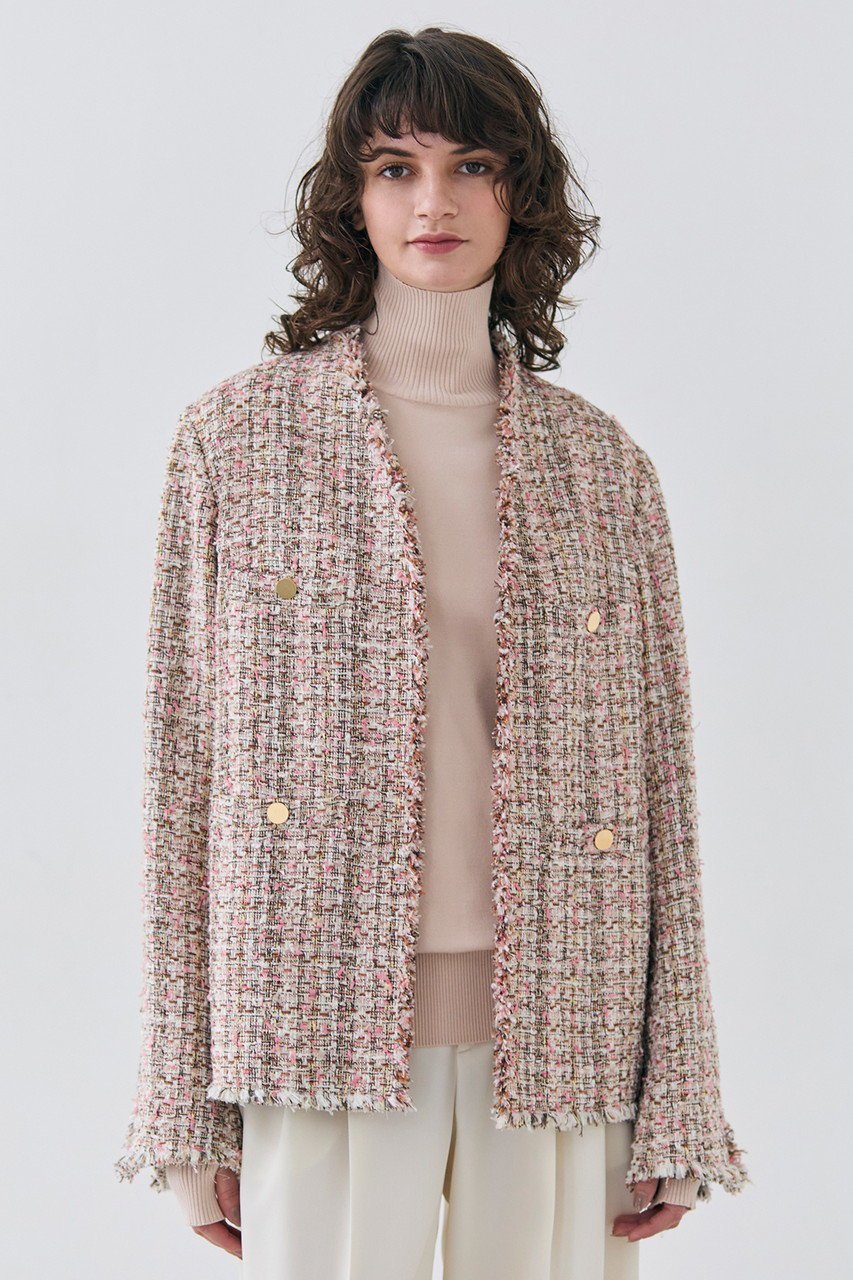 【ベイジ,/BEIGE,】のTEASEL(テーゼル)/オーバーサイズツイードジャケット 人気、トレンドファッション・服の通販 founy(ファニー) 　ファッション　Fashion　レディースファッション　Fashion for Women　アウター　Coat / Outerwear Collection　レディースジャケット・軽アウター　Jackets　ジャケット　Jacket, Outerwear　ツイード　Twill, Twill Weave　フリンジ　Fringe, Tassel　other-8|ID: prp329100004311618 ipo3291000000032932922
