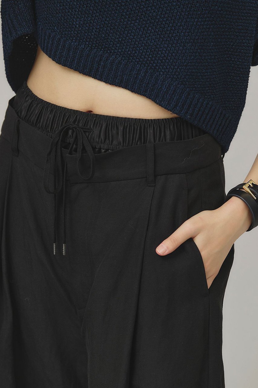 【カレンソロジー/Curensology】のダブルウエストパンツ 人気、トレンドファッション・服の通販 founy(ファニー) 　ファッション　Fashion　レディースファッション　WOMEN　パンツ　Pants　サテン　Satin　ダブル　Double　ドローストリング　Drawstring　フィット　Fit　ポケット　Pocket　リラックス　Relax　ワイド　Wide　other-6|ID: prp329100004311625 ipo3291000000031366447