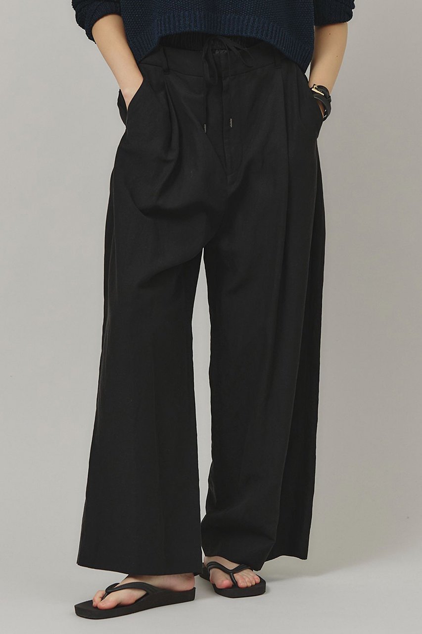 【カレンソロジー/Curensology】のダブルウエストパンツ 人気、トレンドファッション・服の通販 founy(ファニー) 　ファッション　Fashion　レディースファッション　Ladies' Fashion Online　パンツ　Pants　サテン　Satin　ダブル　Double　ドローストリング　Drawstring　フィット　Fit　ポケット　Pocket　リラックス　Relax　ワイド　Wide　再入荷　Restock/Back In Stock/Re Arrival　 other-1|ID: prp329100004311625 ipo3291000000032613515