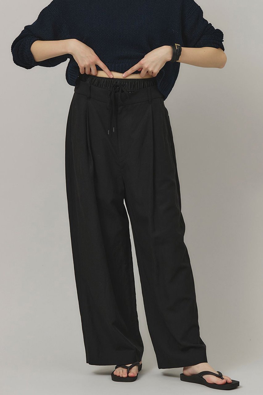 【カレンソロジー/Curensology】のダブルウエストパンツ 人気、トレンドファッション・服の通販 founy(ファニー) 　ファッション　Fashion　レディースファッション　Ladies' Fashion Online　パンツ　Pants　サテン　Satin　ダブル　Double　ドローストリング　Drawstring　フィット　Fit　ポケット　Pocket　リラックス　Relax　ワイド　Wide　再入荷　Restock/Back In Stock/Re Arrival　other-2|ID: prp329100004311625 ipo3291000000032613517