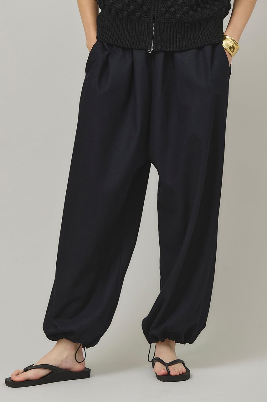 【カレンソロジー/Curensology】のコットンツイルドロストパンツ インテリア・キッズ・メンズ・レディースファッション・服の通販 founy(ファニー) 　ファッション　Fashion　レディースファッション　Ladies' Fashion Online　パンツ　Pants　なめらか　Smooth　ギャザー　Gather　ポケット　Pocket　再入荷　Restock/Back In Stock/Re Arrival　ネイビー|ID: prp329100004311627 ipo3291000000032613535