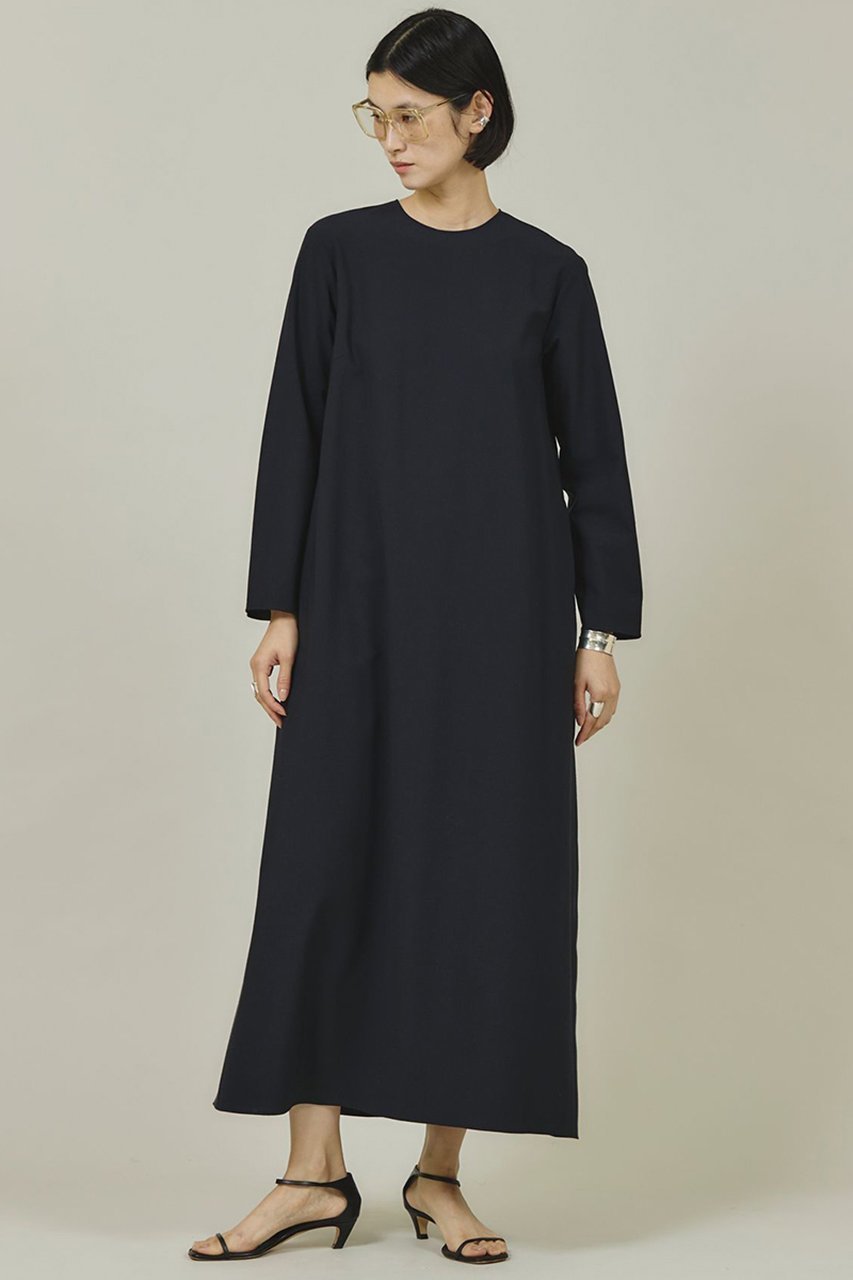 【カレンソロジー/Curensology】のウールブレンドナローワンピース インテリア・キッズ・メンズ・レディースファッション・服の通販 founy(ファニー) 　ファッション　Fashion　レディースファッション　Fashion for Women　ワンピース　Dresses　チュニック　Tunic Tops & Dresses　シンプル　Simple, Minimal　ストレッチ　Stretch, Stretchy Fabric　チュニック　Tunic, Long Top　ポケット　Pocket, Pocket Detail　ロング　Long, Long-Length　ネイビー|ID: prp329100004311628 ipo3291000000032876366