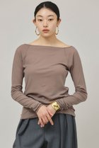 【カレンソロジー/Curensology】の〈5AWARENESS〉ボートネックロングスリーブTシャツ チャコール|ID: prp329100004311629 ipo3291000000032613544