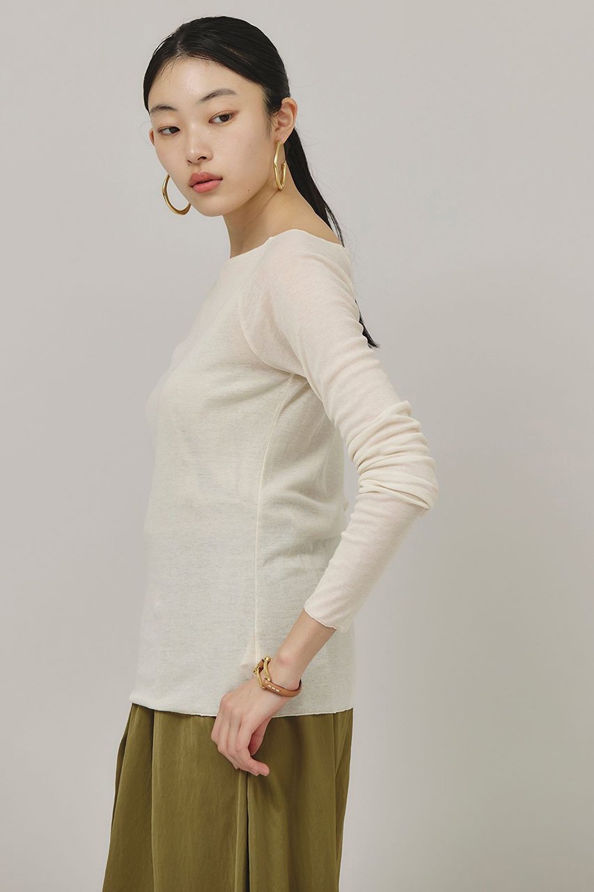 【カレンソロジー/Curensology】の〈5AWARENESS〉ボートネックロングスリーブTシャツ 人気、トレンドファッション・服の通販 founy(ファニー) 　ファッション　Fashion　レディースファッション　Ladies' Fashion Online　トップス・カットソー　Tops/Tshirt　シャツ/ブラウス　Shirts/Blouses　ロング / Tシャツ　T-Shirts　カットソー　Cut and Sewn　シンプル　Simple　スリーブ　Sleeve　ロング　Long　再入荷　Restock/Back In Stock/Re Arrival　other-3|ID: prp329100004311629 ipo3291000000032613547