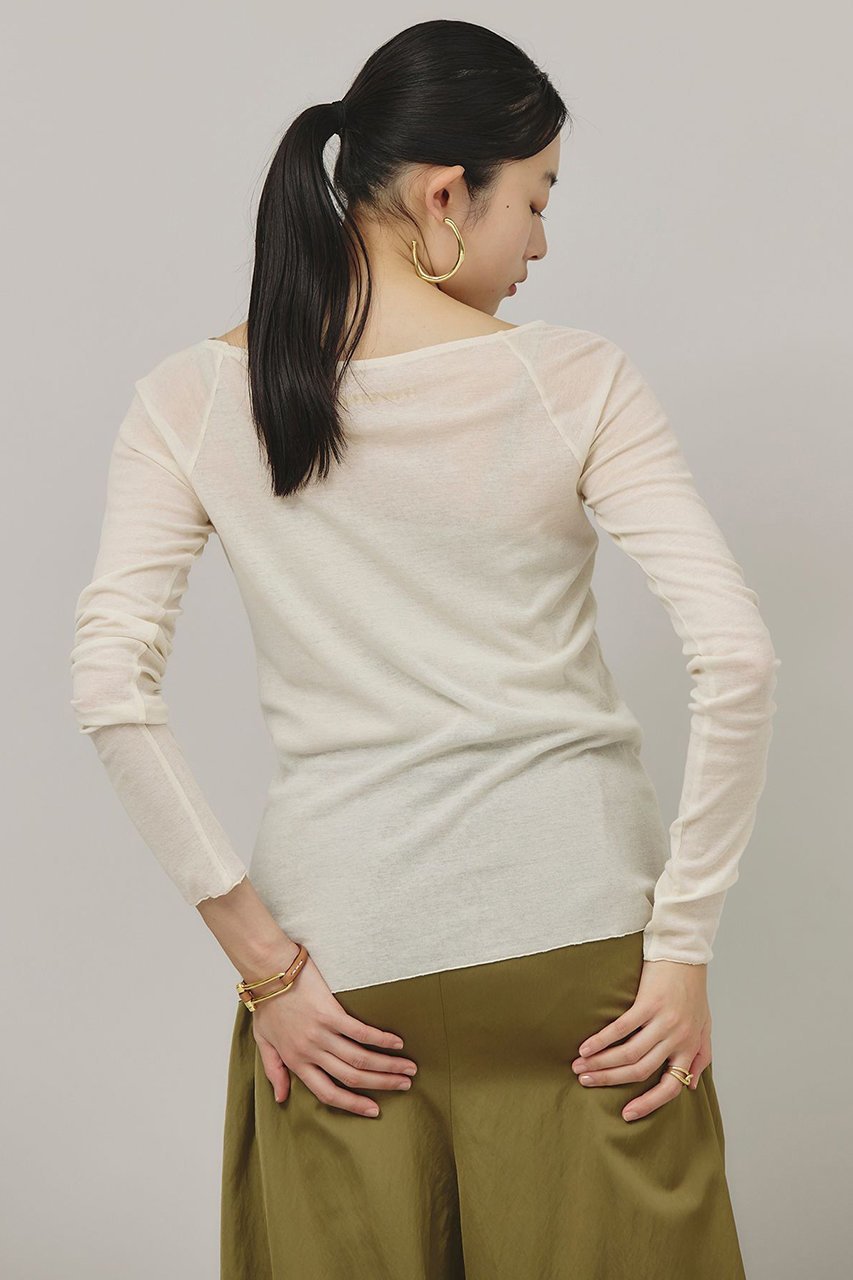 【カレンソロジー/Curensology】の〈5AWARENESS〉ボートネックロングスリーブTシャツ 人気、トレンドファッション・服の通販 founy(ファニー) 　ファッション　Fashion　レディースファッション　Ladies' Fashion Online　トップス・カットソー　Tops/Tshirt　シャツ/ブラウス　Shirts/Blouses　ロング / Tシャツ　T-Shirts　カットソー　Cut and Sewn　シンプル　Simple　スリーブ　Sleeve　ロング　Long　再入荷　Restock/Back In Stock/Re Arrival　other-4|ID: prp329100004311629 ipo3291000000032613548