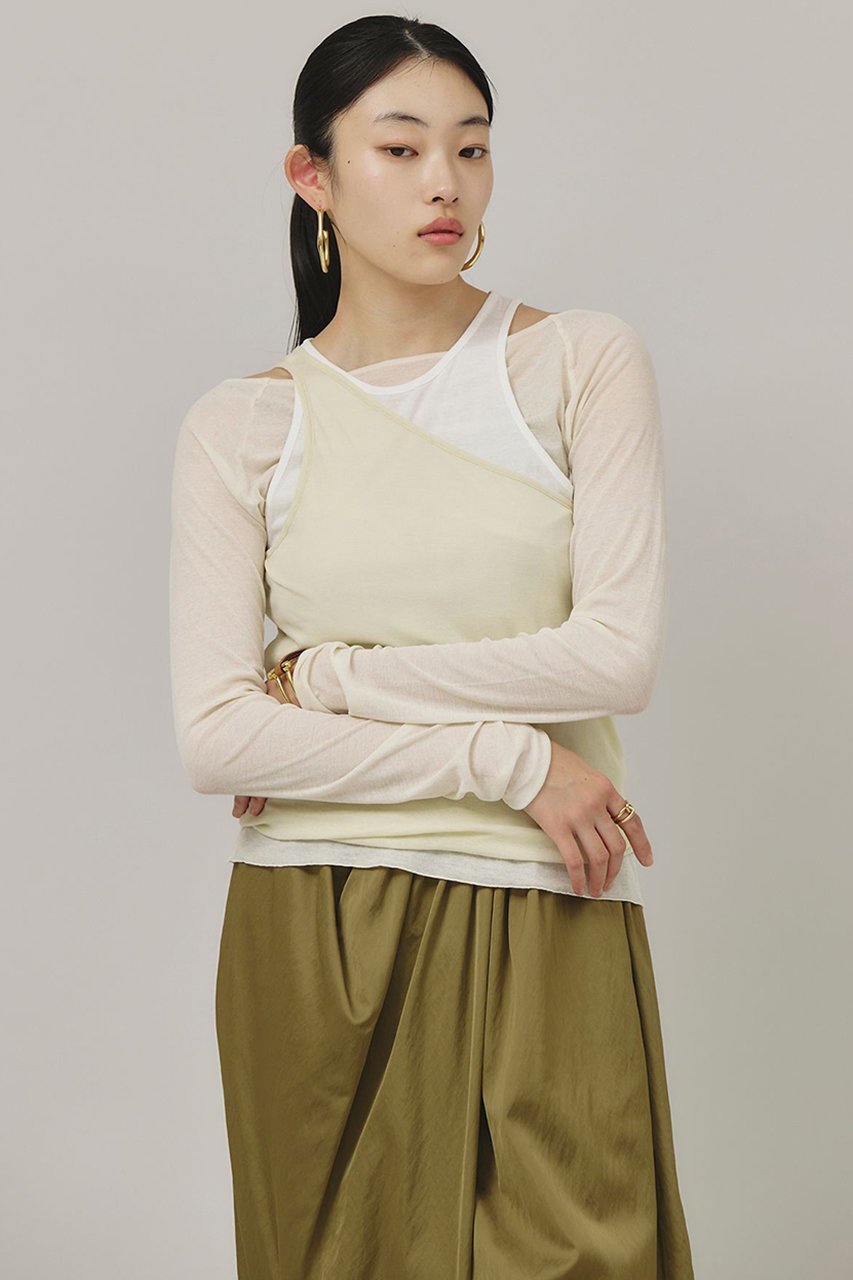 【カレンソロジー/Curensology】の〈5AWARENESS〉コットン2WAYタンクトップ 人気、トレンドファッション・服の通販 founy(ファニー) 　ファッション　Fashion　レディースファッション　Ladies' Fashion Online　トップス・カットソー　Tops/Tshirt　キャミソール / ノースリーブ　No Sleeves　シャツ/ブラウス　Shirts/Blouses　ロング / Tシャツ　T-Shirts　カットソー　Cut and Sewn　アメリカン　American　キャミソール　Camisole　シアー　Sheer　ショルダー　Shoulder　スリーブ　Sleeve　タンク　Tank　フラット　Flat　再入荷　Restock/Back In Stock/Re Arrival　 other-1|ID: prp329100004311630 ipo3291000000032613552