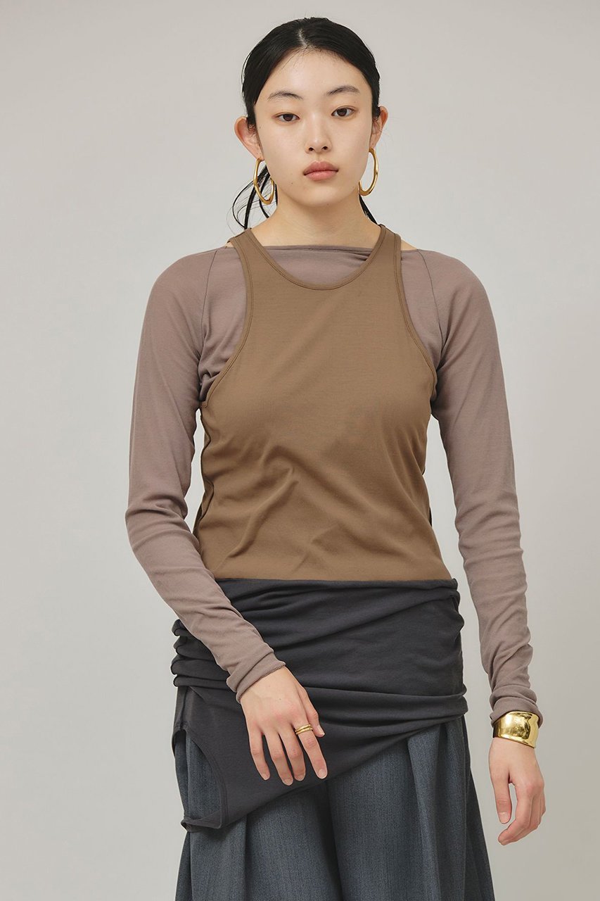 【カレンソロジー/Curensology】の〈5AWARENESS〉コットン2WAYタンクトップ 人気、トレンドファッション・服の通販 founy(ファニー) 　ファッション　Fashion　レディースファッション　Ladies' Fashion Online　トップス・カットソー　Tops/Tshirt　キャミソール / ノースリーブ　No Sleeves　シャツ/ブラウス　Shirts/Blouses　ロング / Tシャツ　T-Shirts　カットソー　Cut and Sewn　アメリカン　American　キャミソール　Camisole　シアー　Sheer　ショルダー　Shoulder　スリーブ　Sleeve　タンク　Tank　フラット　Flat　再入荷　Restock/Back In Stock/Re Arrival　other-7|ID: prp329100004311630 ipo3291000000032613560