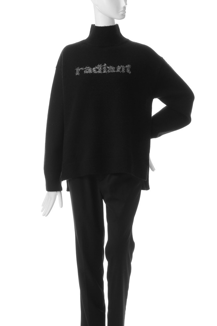 【アルアバイル/allureville】のシャギーラメロゴインターシャプルオーバー 人気、トレンドファッション・服の通販 founy(ファニー) 　ファッション　Fashion　レディースファッション　WOMEN　トップス・カットソー　Tops/Tshirt　ニット　Knit Tops　プルオーバー　Pullover　スタンド　Stand　スリーブ　Sleeve　ロング　Long　other-2|ID: prp329100004311637 ipo3291000000031366519