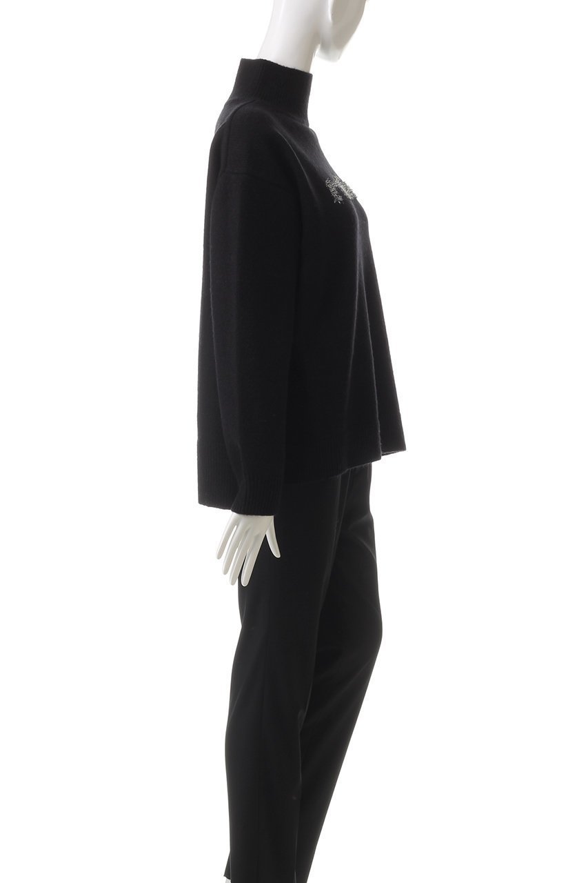 【アルアバイル/allureville】のシャギーラメロゴインターシャプルオーバー 人気、トレンドファッション・服の通販 founy(ファニー) 　ファッション　Fashion　レディースファッション　Fashion for Women　トップス・カットソー　Cut & Sew Tops　ニット　Knit Tops & Sweaters　カジュアルプルオーバー・ニットトップス　Pullovers & Knit Tops / Casual Pullovers　スタンド　Stand Collar, Upright Stand　スリーブ　Sleeve, Long Sleeve / Short Sleeve　ロング　Long, Long-Length　再入荷　Restock / Back in Stock　other-3|ID: prp329100004311637 ipo3291000000035051511