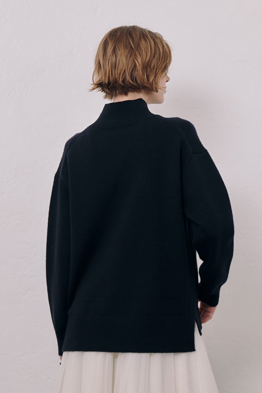 【アルアバイル/allureville】のシャギーラメロゴインターシャプルオーバー 人気、トレンドファッション・服の通販 founy(ファニー) 　ファッション　Fashion　レディースファッション　Fashion for Women　トップス・カットソー　Cut & Sew Tops　ニット　Knit Tops & Sweaters　カジュアルプルオーバー・ニットトップス　Pullovers & Knit Tops / Casual Pullovers　スタンド　Stand Collar, Upright Stand　スリーブ　Sleeve, Long Sleeve / Short Sleeve　ロング　Long, Long-Length　再入荷　Restock / Back in Stock　other-8|ID: prp329100004311637 ipo3291000000035051516