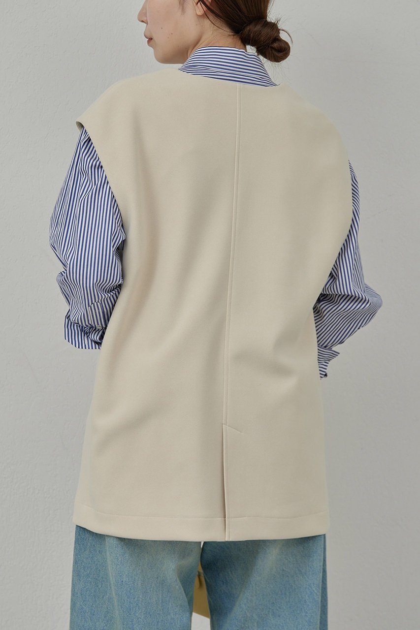 【ガリャルダガランテ/GALLARDAGALANTE】のカットジョーゼットVベスト 人気、トレンドファッション・服の通販 founy(ファニー) 　ファッション　Fashion　レディースファッション　Fashion for Women　アウター　Coat / Outerwear Collection　レディースジャケット・軽アウター　Jackets　おすすめ　Recommended / Our Picks　オケージョン　Occasion Wear　カットソー　Cut and Sewn Top　ジャケット　Jacket, Outerwear　ジョーゼット　Georgette, Semi-Sheer Fabric　セットアップ　Set-Up, Coordinated Outfit　デニム　Denim, Jeans Material　ベスト　Vest, Waistcoat　ビジネス 仕事 通勤　Business / Work / Commuting　other-5|ID: prp329100004311640 ipo3291000000032916743