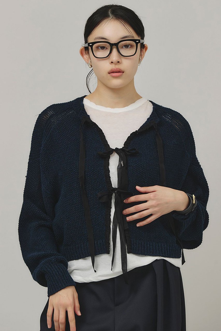 【カレンソロジー/Curensology】の2WAYリボンニットプルオーバー 人気、トレンドファッション・服の通販 founy(ファニー) 　ファッション　Fashion　レディースファッション　Ladies' Fashion Online　トップス・カットソー　Tops/Tshirt　ニット　Knit Tops　プルオーバー　Pullover　イタリア　Italy　カーディガン　Cardigan　リネン　Linen　リボン　Ribbon　再入荷　Restock/Back In Stock/Re Arrival　other-2|ID: prp329100004311656 ipo3291000000032613499
