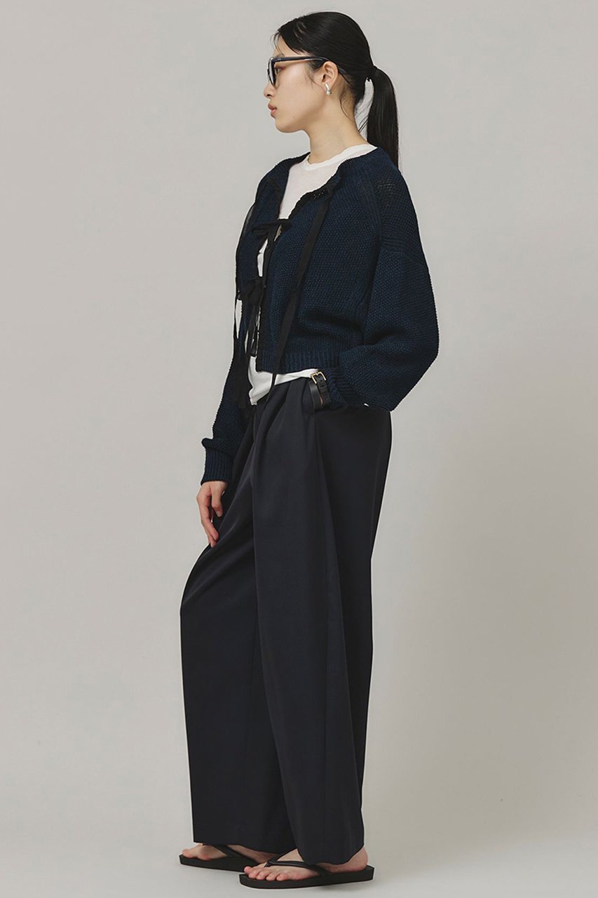 【カレンソロジー/Curensology】の2WAYリボンニットプルオーバー 人気、トレンドファッション・服の通販 founy(ファニー) 　ファッション　Fashion　レディースファッション　Ladies' Fashion Online　トップス・カットソー　Tops/Tshirt　ニット　Knit Tops　プルオーバー　Pullover　イタリア　Italy　カーディガン　Cardigan　リネン　Linen　リボン　Ribbon　再入荷　Restock/Back In Stock/Re Arrival　other-6|ID: prp329100004311656 ipo3291000000032613503