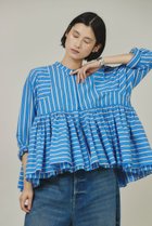 【カレンソロジー/Curensology】のストライプレイヤードギャザーブラウス 人気、トレンドファッション・服の通販 founy(ファニー) ファッション Fashion レディースファッション Fashion for Women トップス・カットソー Cut & Sew Tops シャツ・ブラウス・オフィスカジュアル Elegant Blouses & Button-Ups エアリー Airy Texture ギャザー Gathered, Ruffled ショート Short, Short Length スタイリッシュ Stylish, Fashionable ストライプ Stripe, Striped Pattern スリーブ Sleeve, Long Sleeve / Short Sleeve ランダム Random, Irregular 春 Spring thumbnail サックスブルー(太いストライプ)|ID: prp329100004311657 ipo3291000000035497851