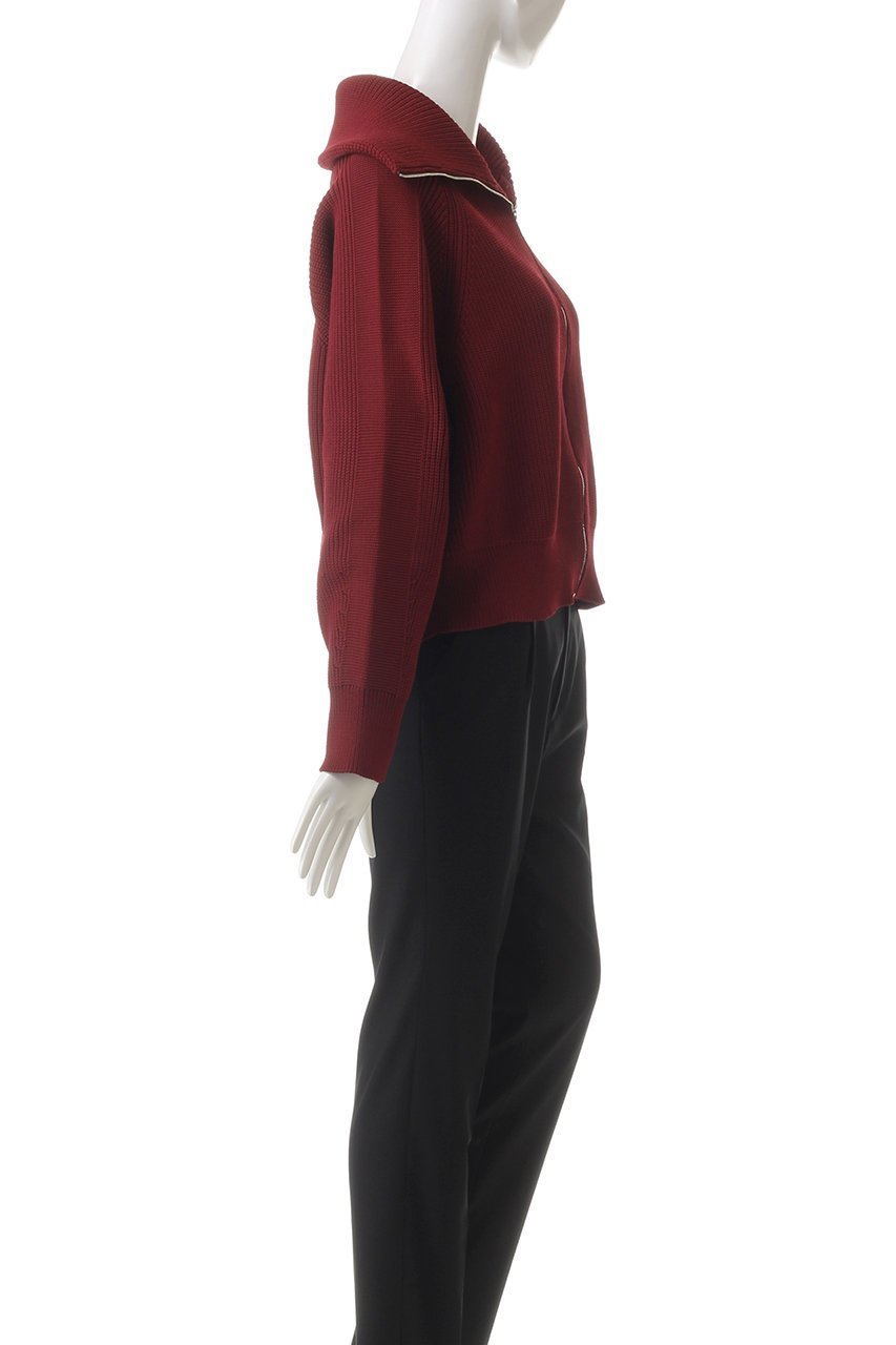 【ヒューエルミュージアム/hueLe Museum】の【hLM】ジップアップニット 人気、トレンドファッション・服の通販 founy(ファニー) 　ファッション　Fashion　レディースファッション　WOMEN　トップス・カットソー　Tops/Tshirt　ニット　Knit Tops　プルオーバー　Pullover　スリーブ　Sleeve　デニム　Denim　トレンド　Trend　ブルゾン　Blouson　プリーツ　Pleats　ワイド　Wide　other-3|ID: prp329100004311664 ipo3291000000032376478