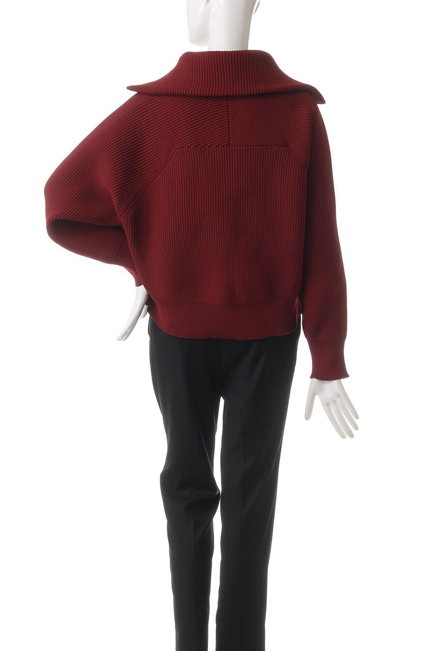 【ヒューエルミュージアム/hueLe Museum】の【hLM】ジップアップニット 人気、トレンドファッション・服の通販 founy(ファニー) 　ファッション　Fashion　レディースファッション　WOMEN　トップス・カットソー　Tops/Tshirt　ニット　Knit Tops　プルオーバー　Pullover　スリーブ　Sleeve　デニム　Denim　トレンド　Trend　ブルゾン　Blouson　プリーツ　Pleats　ワイド　Wide　other-4|ID: prp329100004311664 ipo3291000000032376479