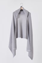 【ネテネ/NETENE】のパフィーニットフードストール ミストグレー|ID: prp329100004313009 ipo3291000000032816667