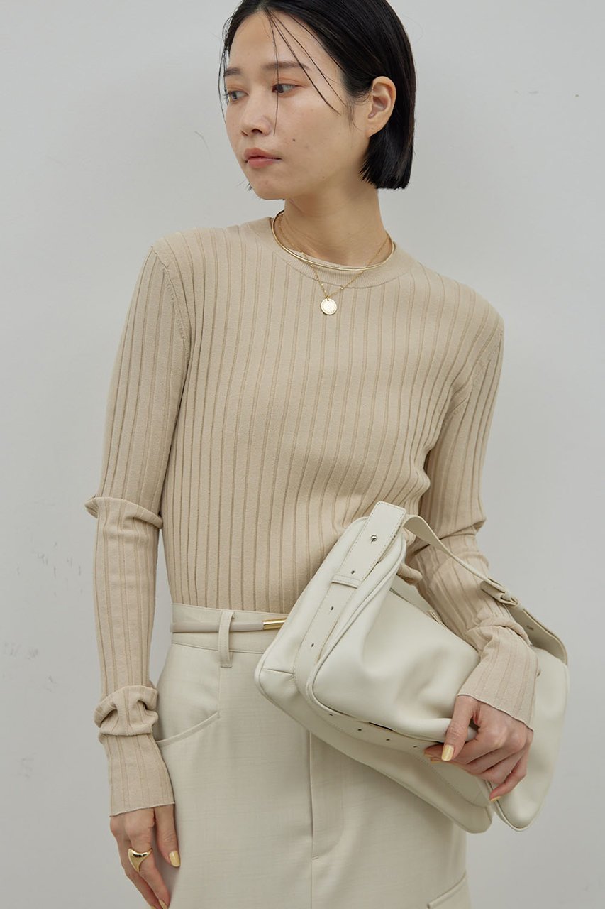 【ガリャルダガランテ/GALLARDAGALANTE】のワイドリブニット 人気、トレンドファッション・服の通販 founy(ファニー) 　ファッション　Fashion　レディースファッション　Fashion for Women　トップス・カットソー　Cut & Sew Tops　ニット　Knit Tops & Sweaters　カジュアルプルオーバー・ニットトップス　Pullovers & Knit Tops / Casual Pullovers　コンパクト　Compact, Small Size　シンプル　Simple, Minimal　フィット　Fit, Slim Fit　ボトム　Bottoms, Lower Wear　リブニット　Rib Knit, Ribbed Knit　other-3|ID: prp329100004313018 ipo3291000000031366140