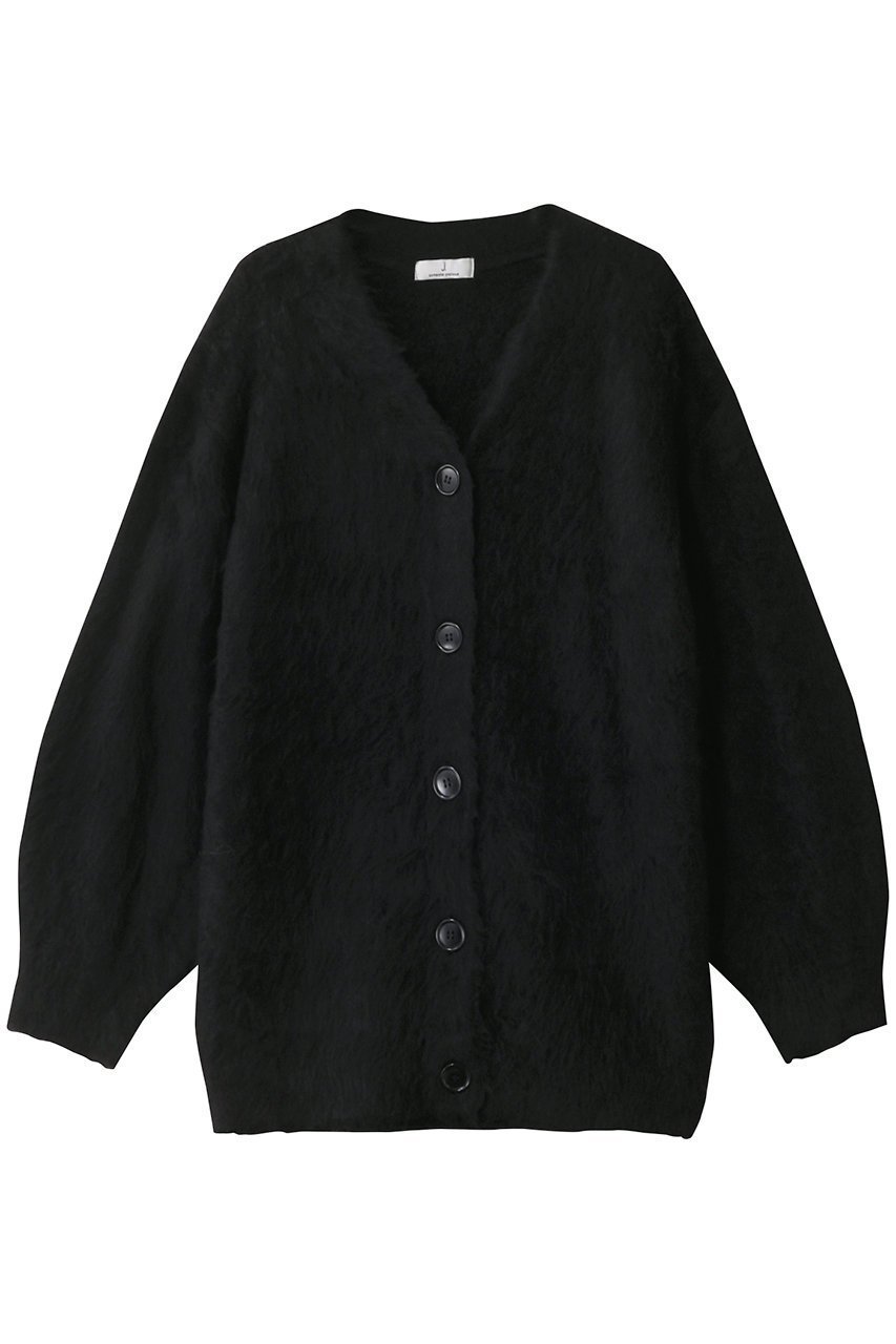 【ジェイドット/j.】のファーカーディガン インテリア・キッズ・メンズ・レディースファッション・服の通販 founy(ファニー) 　ファッション　Fashion　レディースファッション　Fashion for Women　トップス・カットソー　Cut & Sew Tops　ニット　Knit Tops & Sweaters　カーディガン・羽織り　Layered Style Cardigans　カーディガン　Cardigan, Knitwear　トレンド　Trend, Trending Now　フェミニン　Feminine, Girly　ボトム　Bottoms, Lower Wear　ラグジュアリー　Luxury, Elegant　ロング　Long, Long-Length　ブラック|ID: prp329100004313062 ipo3291000000032958691