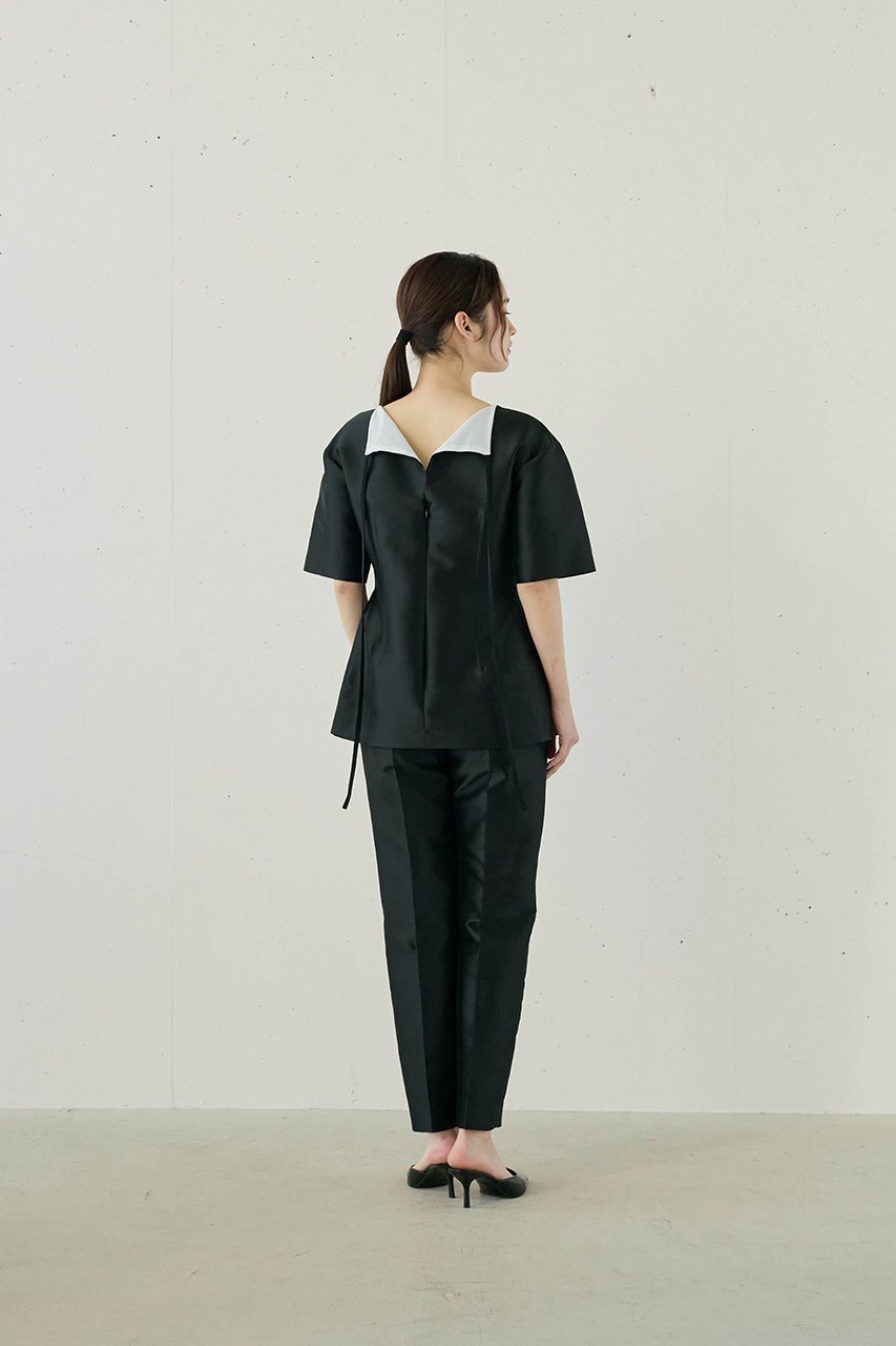 【ジェイドット/j.】のイタリアンタフタダーツブラウス 人気、トレンドファッション・服の通販 founy(ファニー) 　ファッション　Fashion　レディースファッション　WOMEN　トップス・カットソー　Tops/Tshirt　シャツ/ブラウス　Shirts/Blouses　ショート　Short　スリーブ　Sleeve　タフタ　Taffeta　リボン　Ribbon　other-8|ID: prp329100004313063 ipo3291000000031765933