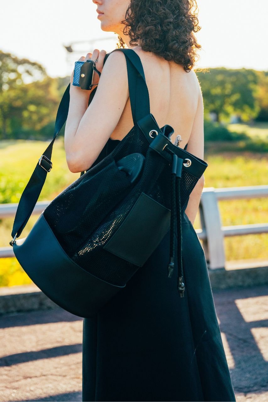 【エジュー/ajew】のMesh bonsac bag 人気、トレンドファッション・服の通販 founy(ファニー) 　ファッション　Fashion　レディースファッション　Fashion for Women　バッグ　Bags　ショルダー　Shoulder, Shoulder Strap　ビッグ　Big, Oversized　ビーチ　Beach, Seaside　ポケット　Pocket, Pocket Detail　メッシュ　Mesh, Net Fabric　夏　Summer　巾着　Drawstring Bag, Kinchaku　other-7|ID: prp329100004314532 ipo3291000000032787976