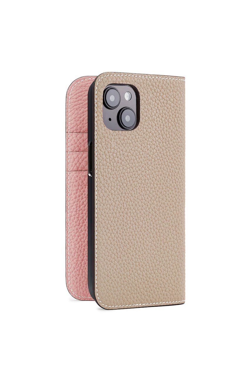 【ボナベンチュラ/BONAVENTURA】のiPhone14 ダイアリーケース シュリンクレザー インテリア・キッズ・メンズ・レディースファッション・服の通販 founy(ファニー) 　ファッション　Fashion　レディースファッション　WOMEN　スマート　Smart　手帳　Pocket Book　ポケット　Pocket　ユニセックス　Unisex　エレガント 上品　Elegant　スマホケース　Phone Case　iPhone アイフォーン　Iphone　グレージュ x コーラルピンク|ID: prp329100004316370 ipo3291000000030305277