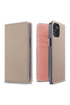 【ボナベンチュラ/BONAVENTURA】のiPhone13 ダイアリーケース シュリンクレザー グレージュ x コーラル|ID: prp329100004316371 ipo3291000000032801592