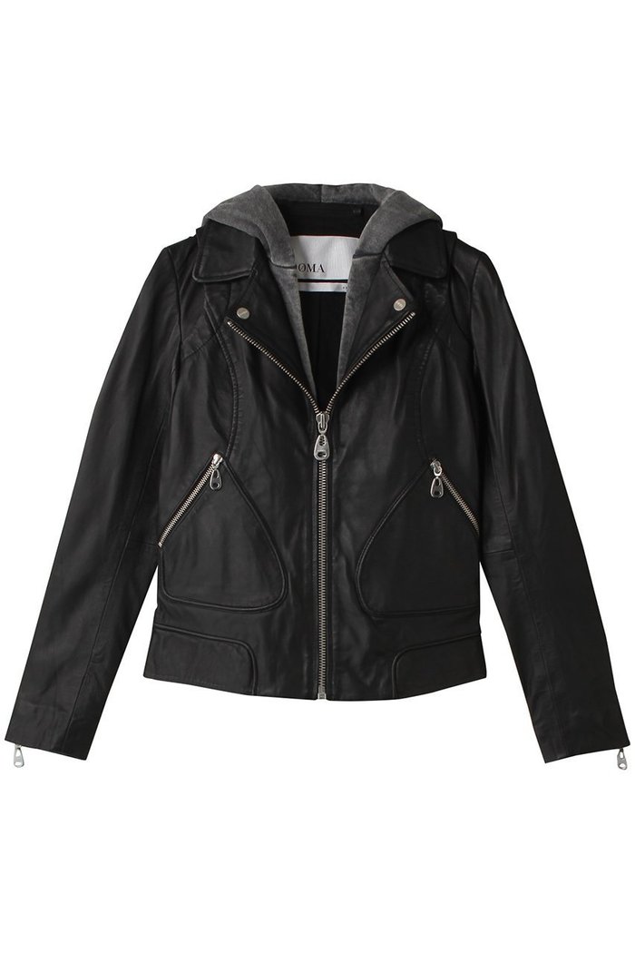 【エリオポール/heliopole】の【DOMA】MOTO JACKET w/ HOOD インテリア・キッズ・メンズ・レディースファッション・服の通販 founy(ファニー) https://founy.com/ ファッション Fashion レディースファッション Fashion for Women アウター Coat / Outerwear Collection レディースジャケット・軽アウター Jackets コンパクト Compact, Small Size ジャケット Jacket, Outerwear ライダースジャケット Riders, Biker Jacket |ID: prp329100004316372 ipo3291000000032930301