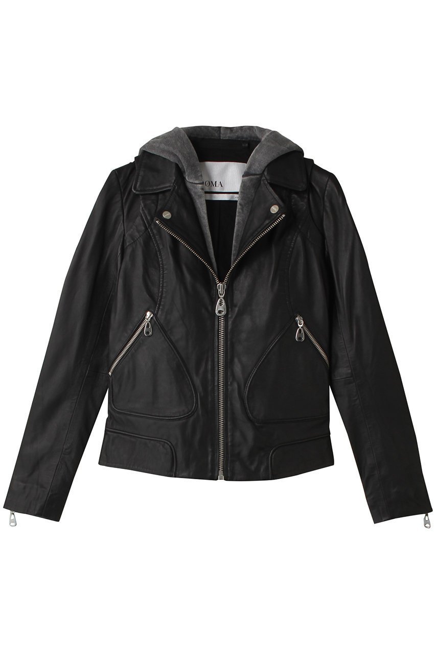 【エリオポール/heliopole】の【DOMA】MOTO JACKET w/ HOOD インテリア・キッズ・メンズ・レディースファッション・服の通販 founy(ファニー) 　ファッション　Fashion　レディースファッション　Fashion for Women　アウター　Coat / Outerwear Collection　レディースジャケット・軽アウター　Jackets　コンパクト　Compact, Small Size　ジャケット　Jacket, Outerwear　ライダースジャケット　Riders, Biker Jacket　ブラック|ID: prp329100004316372 ipo3291000000032930308