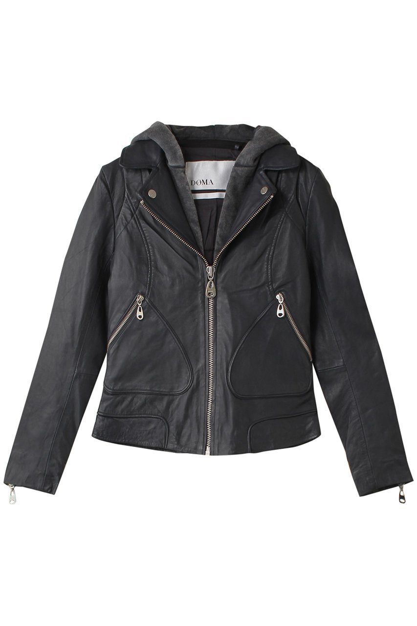 【エリオポール/heliopole】の【DOMA】MOTO JACKET w/ HOOD インテリア・キッズ・メンズ・レディースファッション・服の通販 founy(ファニー) 　ファッション　Fashion　レディースファッション　Fashion for Women　アウター　Coat / Outerwear Collection　レディースジャケット・軽アウター　Jackets　コンパクト　Compact, Small Size　ジャケット　Jacket, Outerwear　ライダースジャケット　Riders, Biker Jacket　ネイビー|ID: prp329100004316372 ipo3291000000032930315