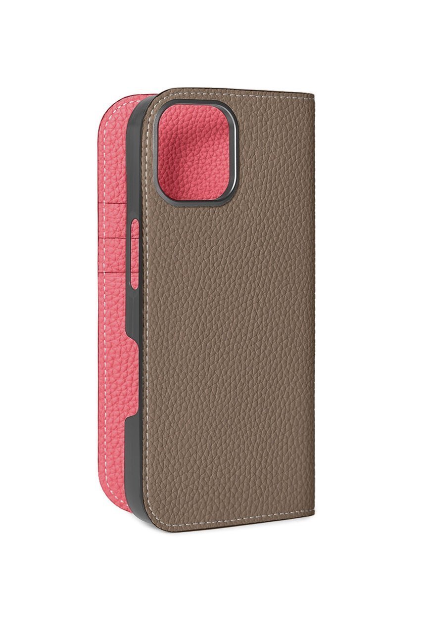 【ボナベンチュラ/BONAVENTURA】のiPhone16 ダイアリーケース シュリンクレザー インテリア・キッズ・メンズ・レディースファッション・服の通販 founy(ファニー) 　ファッション　Fashion　レディースファッション　Fashion for Women　iPhone アイフォーン　iPhone　ユニセックス　Unisex, Genderless　スマホケース　Smartphone Case　スマート　Smart, Elegant　ポケット　Pocket, Pocket Detail　エレガント 上品　Elegant　手帳　Planner, Notebook　エトープ x アザレピンク|ID: prp329100004316375 ipo3291000000032816485