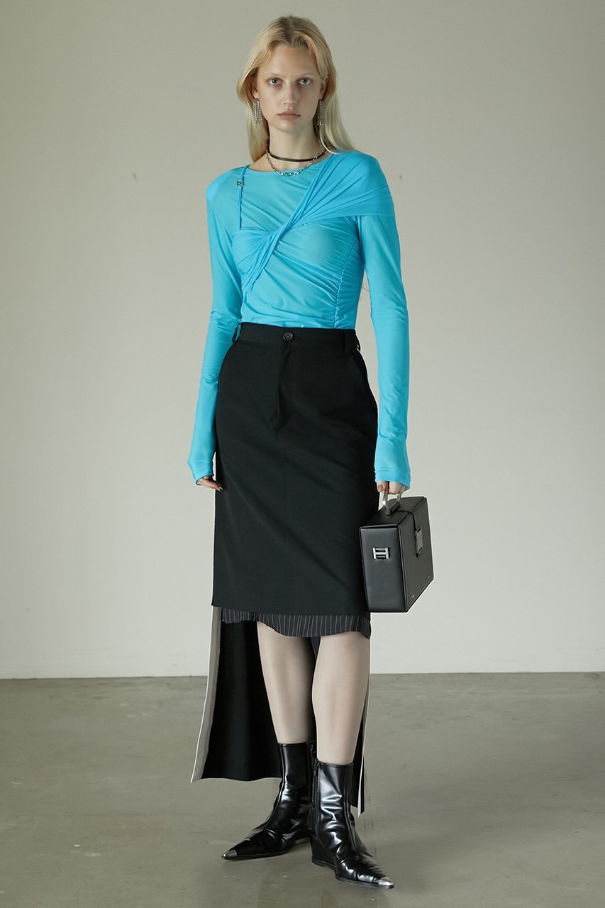 【プランク プロジェクト/PRANK PROJECT】のミディトレーンスカート / Midi Train Skirt 人気、トレンドファッション・服の通販 founy(ファニー) 　ファッション　Fashion　レディースファッション　Fashion for Women　スカート　Skirts　おすすめ　Recommended / Our Picks　ジャケット　Jacket, Outerwear　ソックス　Socks, Hosiery　タイツ　Tights, Legwear　ドッキング　Docking, Mixed Material　ドレス　Dress, One-Piece　バランス　Balance, Style Balance　フロント　Front, Front Design　マキシ　Maxi, Full Length　ロング　Long, Long-Length　other-7|ID: prp329100004316377 ipo3291000000035434321