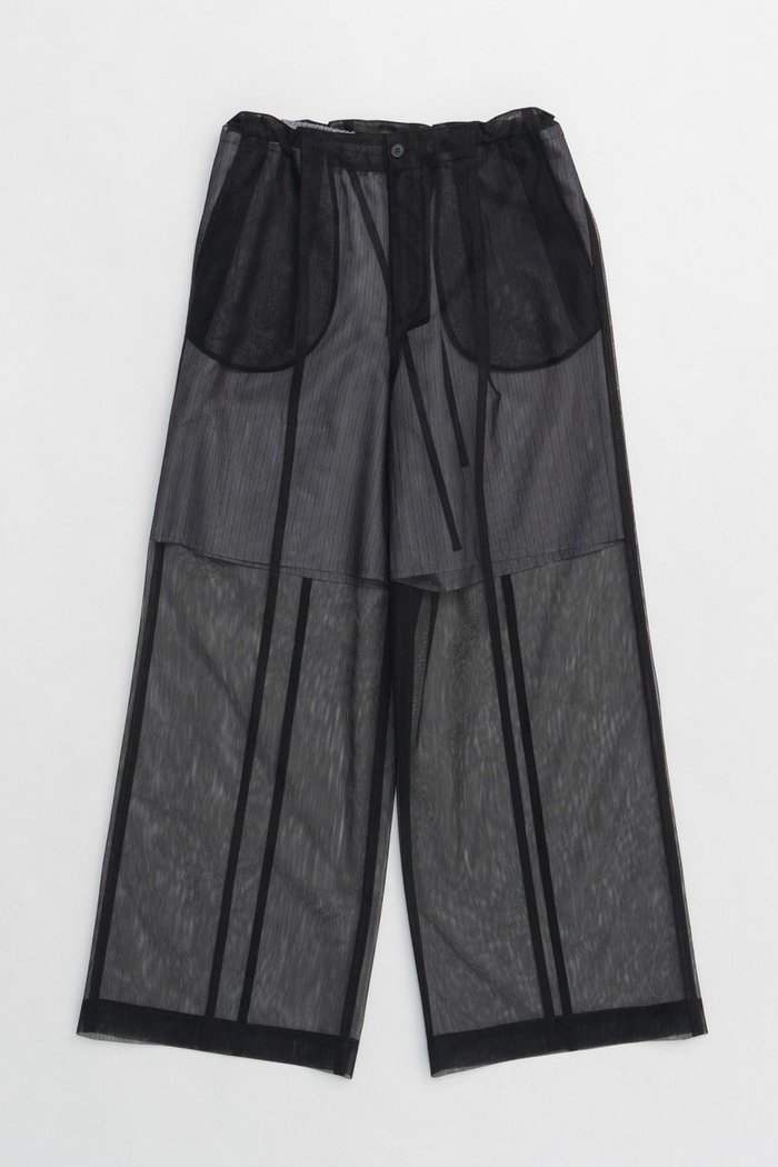【プランク プロジェクト/PRANK PROJECT】のダブルレイヤーチュールパンツ / Bonded Tulle Pants インテリア・キッズ・メンズ・レディースファッション・服の通販 founy(ファニー) https://founy.com/ ファッション Fashion レディースファッション WOMEN パンツ Pants ストライプ Stripe セットアップ Set Up チュール Tulle フォルム Form ポケット Pocket おすすめ Recommend |ID: prp329100004316380 ipo3291000000029937220