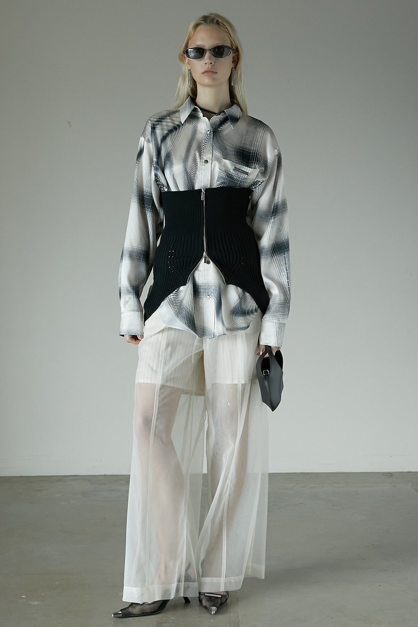 【プランク プロジェクト/PRANK PROJECT】のダブルレイヤーチュールパンツ / Bonded Tulle Pants 人気、トレンドファッション・服の通販 founy(ファニー) 　ファッション　Fashion　レディースファッション　WOMEN　パンツ　Pants　ストライプ　Stripe　セットアップ　Set Up　チュール　Tulle　フォルム　Form　ポケット　Pocket　おすすめ　Recommend　other-6|ID: prp329100004316380 ipo3291000000031365639