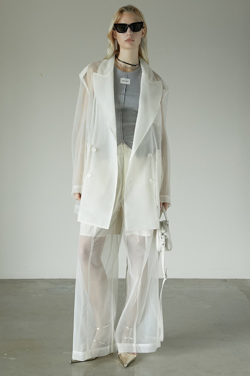 【プランク プロジェクト/PRANK PROJECT】のダブルレイヤーチュールパンツ / Bonded Tulle Pants 人気、トレンドファッション・服の通販 founy(ファニー) 　ファッション　Fashion　レディースファッション　WOMEN　パンツ　Pants　ストライプ　Stripe　セットアップ　Set Up　チュール　Tulle　フォルム　Form　ポケット　Pocket　おすすめ　Recommend　other-7|ID: prp329100004316380 ipo3291000000031365640