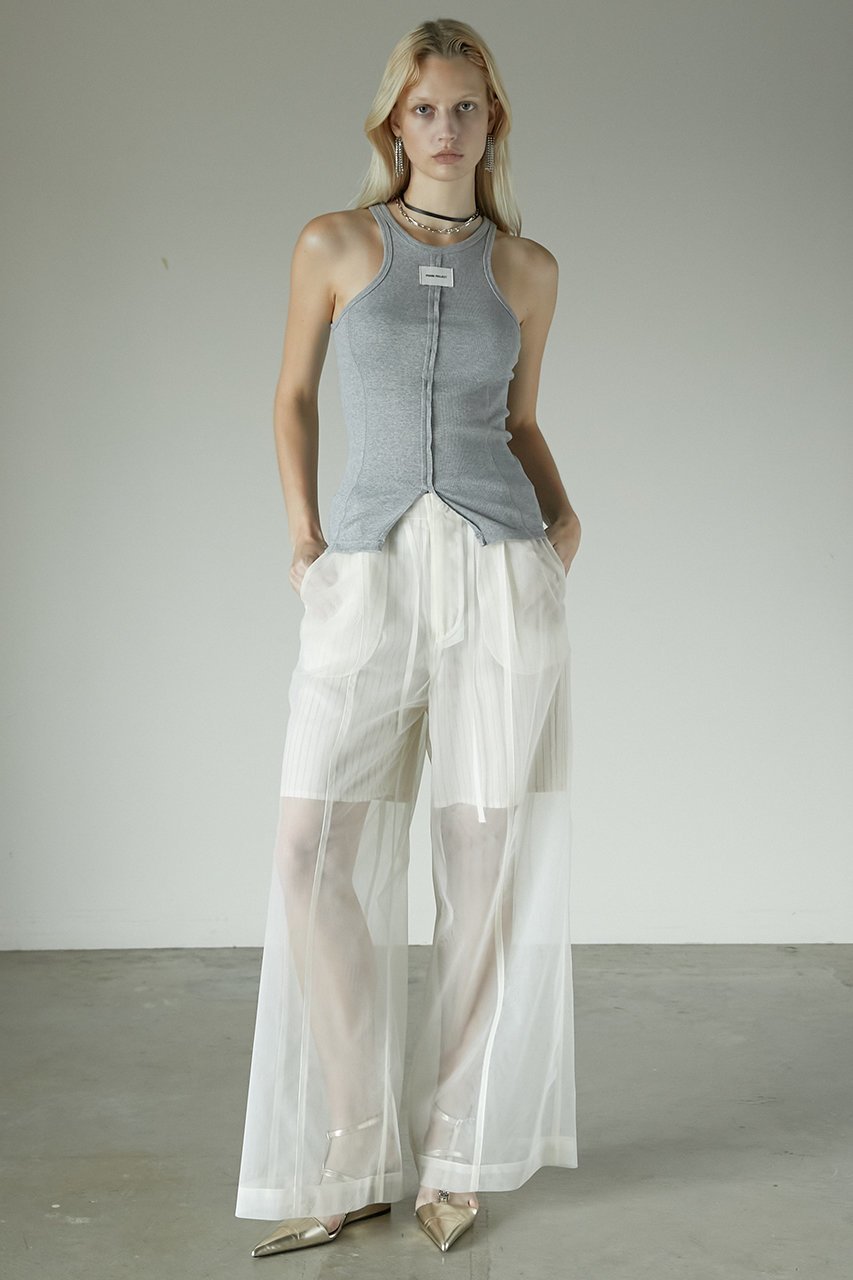 【プランク プロジェクト/PRANK PROJECT】のダブルレイヤーチュールパンツ / Bonded Tulle Pants 人気、トレンドファッション・服の通販 founy(ファニー) 　ファッション　Fashion　レディースファッション　WOMEN　パンツ　Pants　ストライプ　Stripe　セットアップ　Set Up　チュール　Tulle　フォルム　Form　ポケット　Pocket　おすすめ　Recommend　other-8|ID: prp329100004316380 ipo3291000000031365641