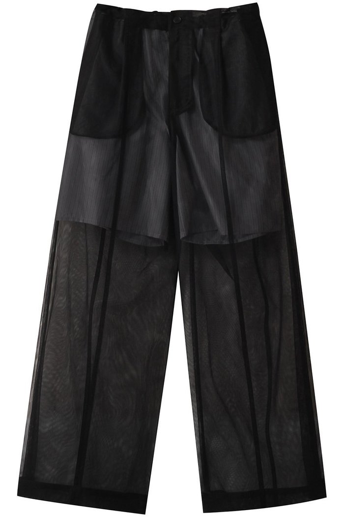 【プランク プロジェクト/PRANK PROJECT】のダブルレイヤーチュールパンツ / Bonded Tulle Pants インテリア・キッズ・メンズ・レディースファッション・服の通販 founy(ファニー) https://founy.com/ ファッション Fashion レディースファッション Fashion for Women パンツ Pants & Trousers ストライプ Stripe, Striped Pattern セットアップ Set-Up, Coordinated Outfit チュール Tulip, Tulip Motif フォルム Silhouette, Form ポケット Pocket, Pocket Detail おすすめ Recommended / Our Picks |ID: prp329100004316380 ipo3291000000032936838