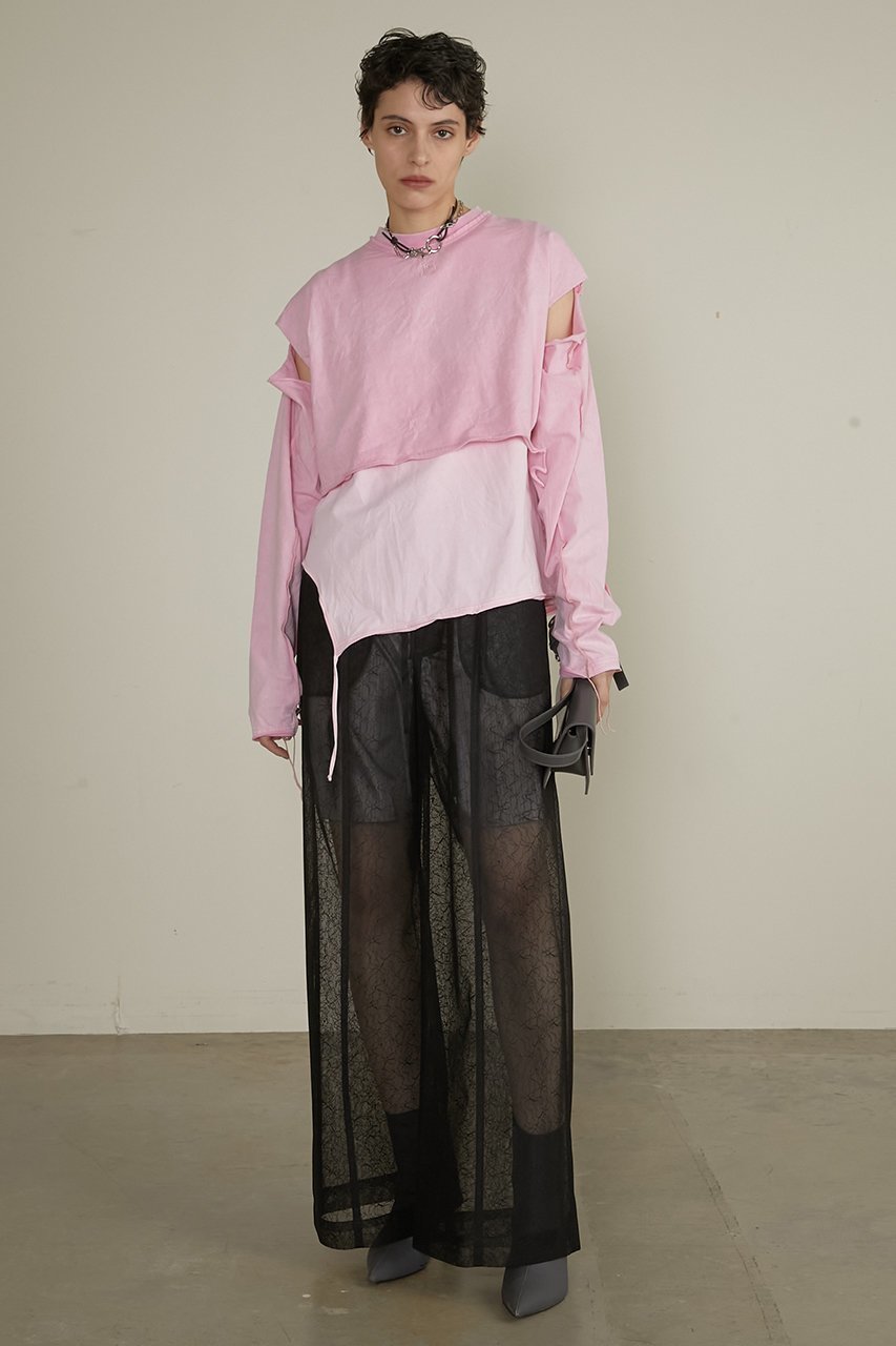 【プランク プロジェクト/PRANK PROJECT】のボンデッドレースパンツ / Bonded Lace Pants 人気、トレンドファッション・服の通販 founy(ファニー) 　ファッション　Fashion　レディースファッション　WOMEN　パンツ　Pants　ストライプ　Stripe　セットアップ　Set Up　チュール　Tulle　ヌーディ　Nudie　フォルム　Form　ボンディング　Bonding　ポケット　Pocket　レース　Race　other-7|ID: prp329100004316381 ipo3291000000031365647