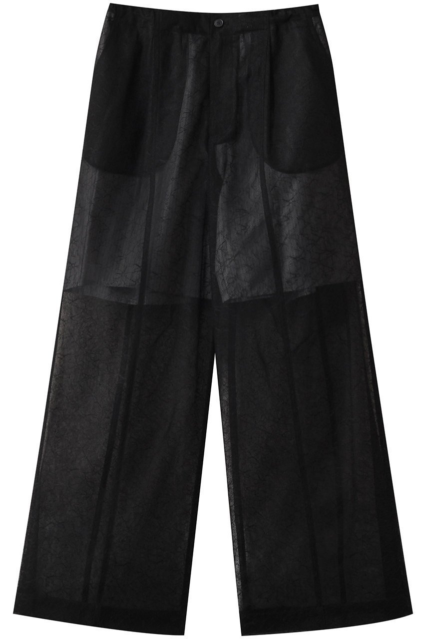 【プランク プロジェクト/PRANK PROJECT】のボンデッドレースパンツ / Bonded Lace Pants インテリア・キッズ・メンズ・レディースファッション・服の通販 founy(ファニー) 　ファッション　Fashion　レディースファッション　Fashion for Women　パンツ　Pants & Trousers　ストライプ　Stripe, Striped Pattern　セットアップ　Set-Up, Coordinated Outfit　チュール　Tulip, Tulip Motif　ヌーディ　Nude, Nude Tone　フォルム　Silhouette, Form　ボンディング　Bonding, Bonded Fabric　ポケット　Pocket, Pocket Detail　レース　Lace, Lace Fabric　BLK(ブラック)|ID: prp329100004316381 ipo3291000000032930062
