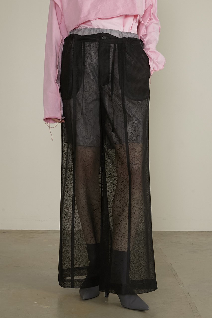 【プランク プロジェクト/PRANK PROJECT】のボンデッドレースパンツ / Bonded Lace Pants 人気、トレンドファッション・服の通販 founy(ファニー) 　ファッション　Fashion　レディースファッション　Fashion for Women　パンツ　Pants & Trousers　ストライプ　Stripe, Striped Pattern　セットアップ　Set-Up, Coordinated Outfit　チュール　Tulip, Tulip Motif　ヌーディ　Nude, Nude Tone　フォルム　Silhouette, Form　ボンディング　Bonding, Bonded Fabric　ポケット　Pocket, Pocket Detail　レース　Lace, Lace Fabric　other-8|ID: prp329100004316381 ipo3291000000035055463