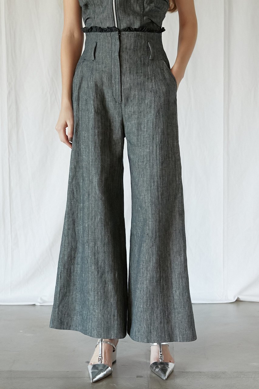 【プランク プロジェクト/PRANK PROJECT】のラッフルレイヤードワイドパンツ / Ruffle Layered Wide Pants 人気、トレンドファッション・服の通販 founy(ファニー) 　ファッション　Fashion　レディースファッション　Fashion for Women　パンツ　Pants & Trousers　おすすめ　Recommended / Our Picks　クラシカル　Classical, Vintage-Inspired　ストライプ　Stripe, Striped Pattern　ストレート　Straight, Straight Cut　セットアップ　Set-Up, Coordinated Outfit　タフタ　Taffeta, Structured Fabric　ベーシック　Basic, Essential　マニッシュ　Mannish, Boyish　ラッフル　Ruffle, Frill　ランダム　Random, Irregular　ワイド　Wide, Wide Fit　エレガント 上品　Elegant　other-8|ID: prp329100004316382 ipo3291000000032942682