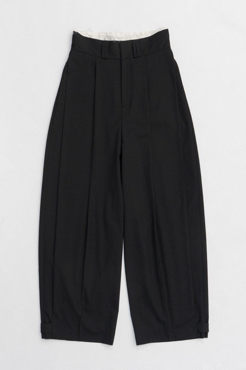 【プランク プロジェクト/PRANK PROJECT】のスーチングバルーンパンツ / Suiting Balloon Pants インテリア・キッズ・メンズ・レディースファッション・服の通販 founy(ファウニー) 　ファッション　Fashion　レディースファッション　Fashion for Women　パンツ　Pants & Trousers　おすすめ　Recommended / Our Picks　コンパクト　Compact, Small Size　セットアップ　Set-Up, Coordinated Outfit　バルーン　Balloon, Balloon Silhouette　フォーマル　Formal, Dressy　フロント　Front, Front Design　プリント　Print, Printed Pattern　エレガント 上品　Elegant　BLK(ブラック)|ID: prp329100004316383 ipo3291000000036834990