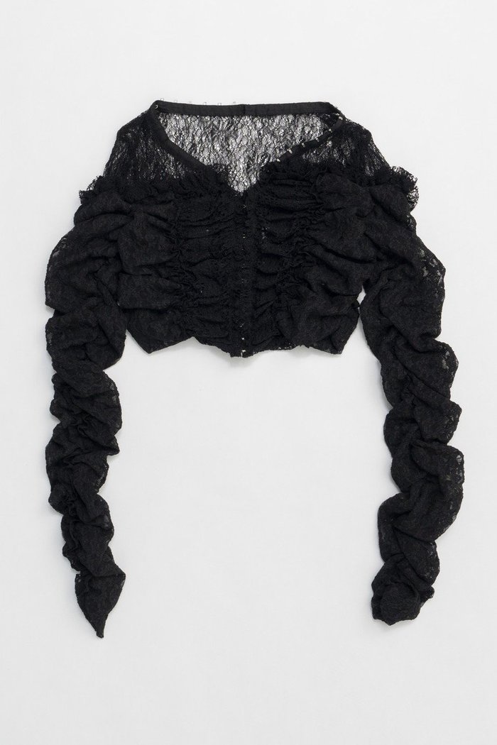 【プランク プロジェクト/PRANK PROJECT】のレースギャザートップ / Lace Gathered Top インテリア・キッズ・メンズ・レディースファッション・服の通販 founy(ファニー) https://founy.com/ ファッション Fashion レディースファッション WOMEN トップス・カットソー Tops/Tshirt シャツ/ブラウス Shirts/Blouses おすすめ Recommend インナー Inner カーディガン Cardigan ギャザー Gather ストレッチ Stretch スラックス Slacks スリーブ Sleeve デニム Denim フィット Fit フェミニン Feminine フリル Frills フロント Front マニッシュ Mannish ミックス Mix レース Race ロング Long |ID: prp329100004316384 ipo3291000000029937232