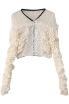【プランク プロジェクト/PRANK PROJECT】のレースギャザートップ / Lace Gathered Top WHT(ホワイト)|ID: prp329100004316384 ipo3291000000035063438