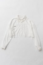 【プランク プロジェクト/PRANK PROJECT】のダブルカラークロップドシャツ / Double Collar Cropped Shirt WHT(ホワイト)|ID:prp329100004316385