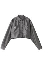 【プランク プロジェクト/PRANK PROJECT】のダブルカラークロップドシャツ / Double Collar Cropped Shirt SLV(シルバー)|ID: prp329100004316385 ipo3291000000035063331